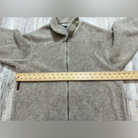 Vintage LL Bean Jacket Mens M Beige Fleece Warm Up 80’s 90’s Y2K MADE IN 🇺🇸 - Picture 6 of 13